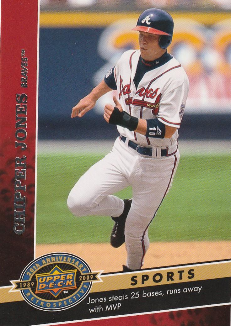Chipper Jones #1284 Baseball Cards 2009 Upper Deck 20th Anniversary