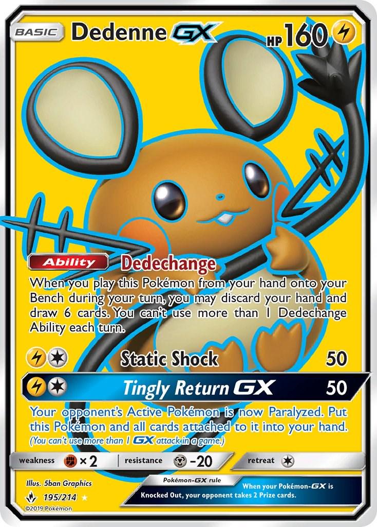 Dedenne GX #195 Pokemon Unbroken Bonds