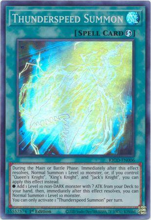 Thunderspeed Summon KICO-EN006 YuGiOh Kings Court