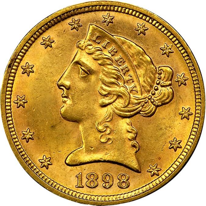 1898 Coins Liberty Head Quarter Eagle