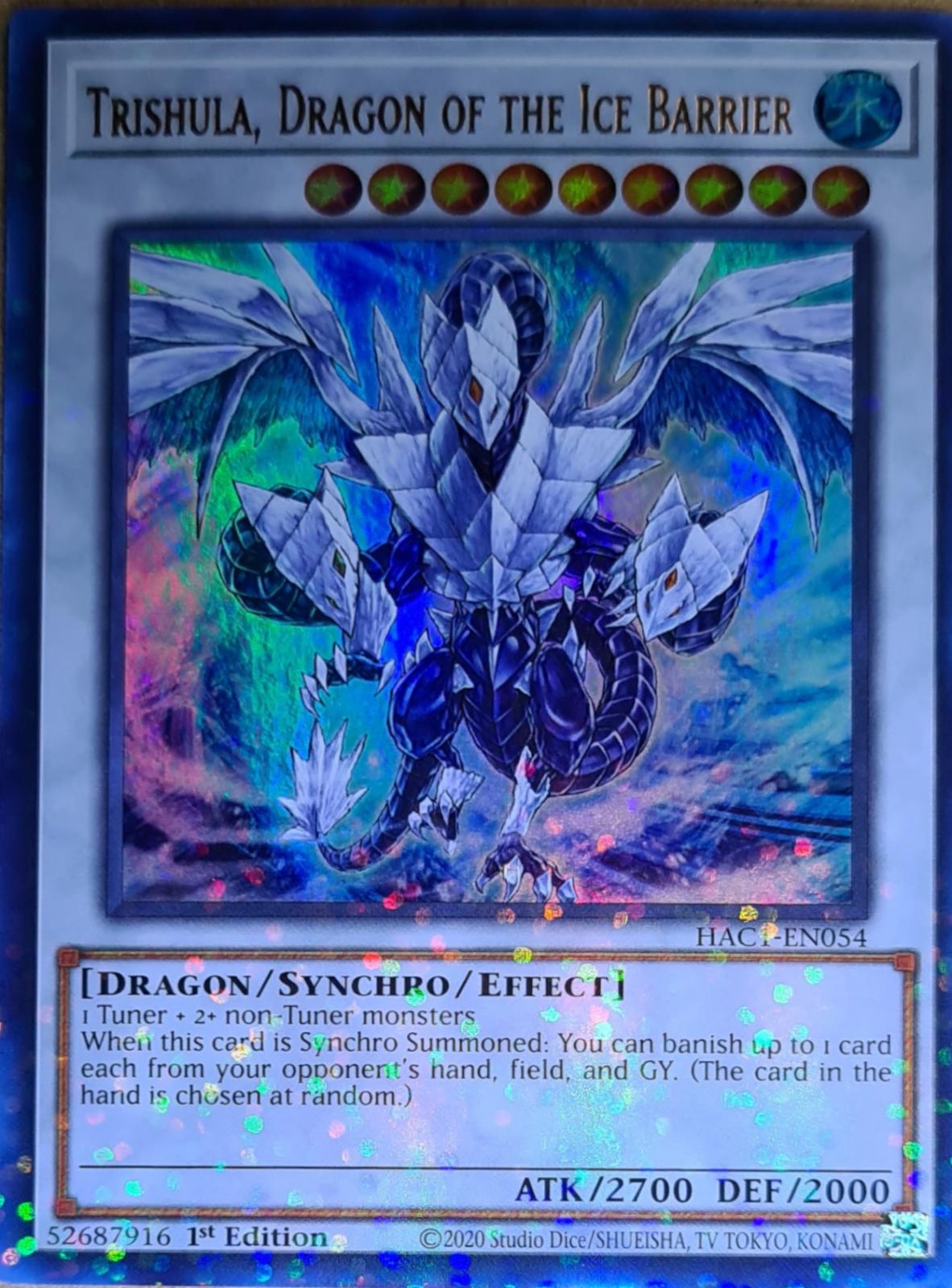 Trishula, Dragon of the Ice Barrier [Star Foil 1st Edition Trishula, Dragon of the Ice Barrier [Star Foil 1st Edition