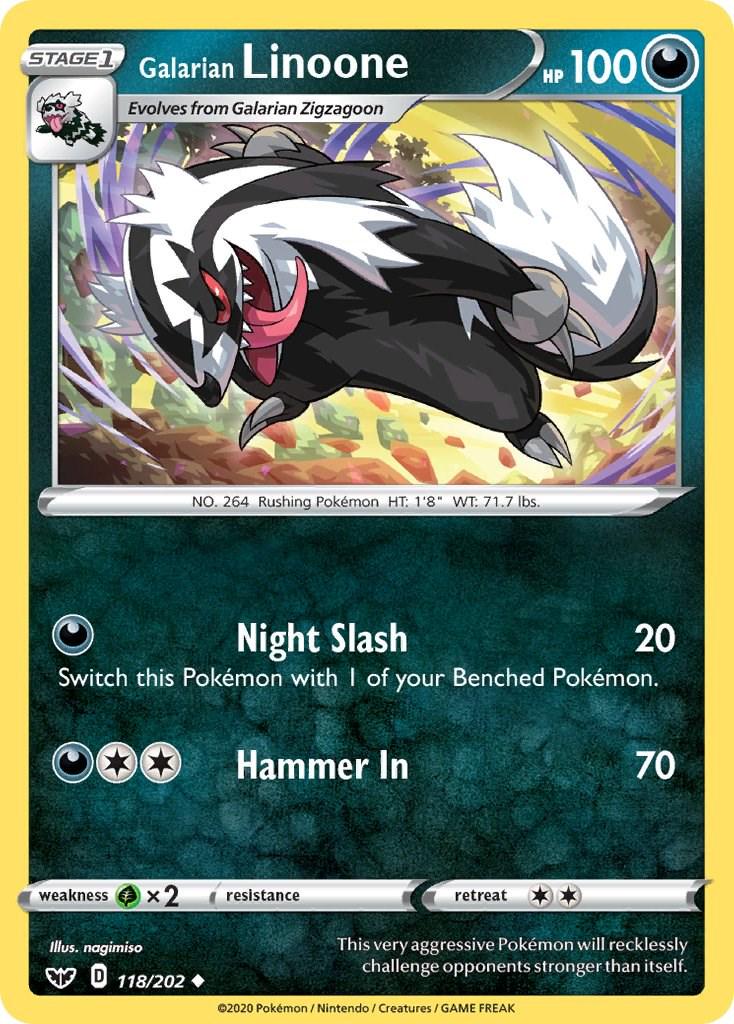 Galarian Linoone #118 Pokemon Sword & Shield