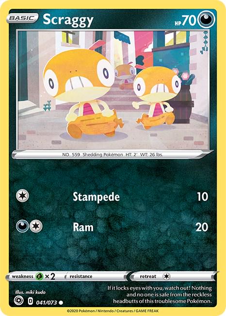 Scraggy #41 Pokemon Champion's Path