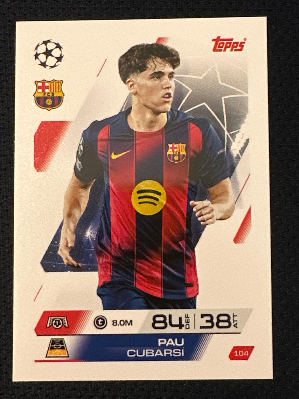 Pau Cubarsi #104 2025 Topps Match Attax UEFA
