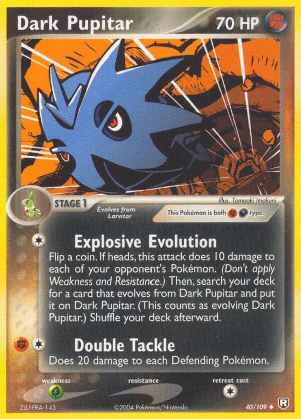 Dark Pupitar #40 Pokemon Team Rocket Returns