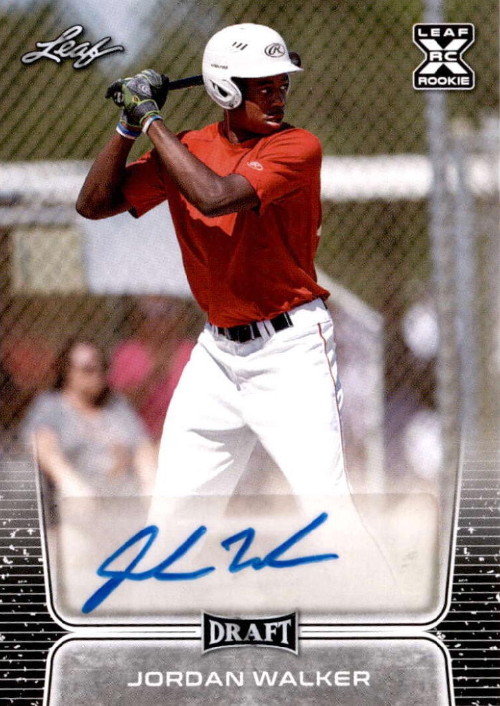 Jordan Walker #BA-JW1 2020 Leaf Draft Autographs Baseball