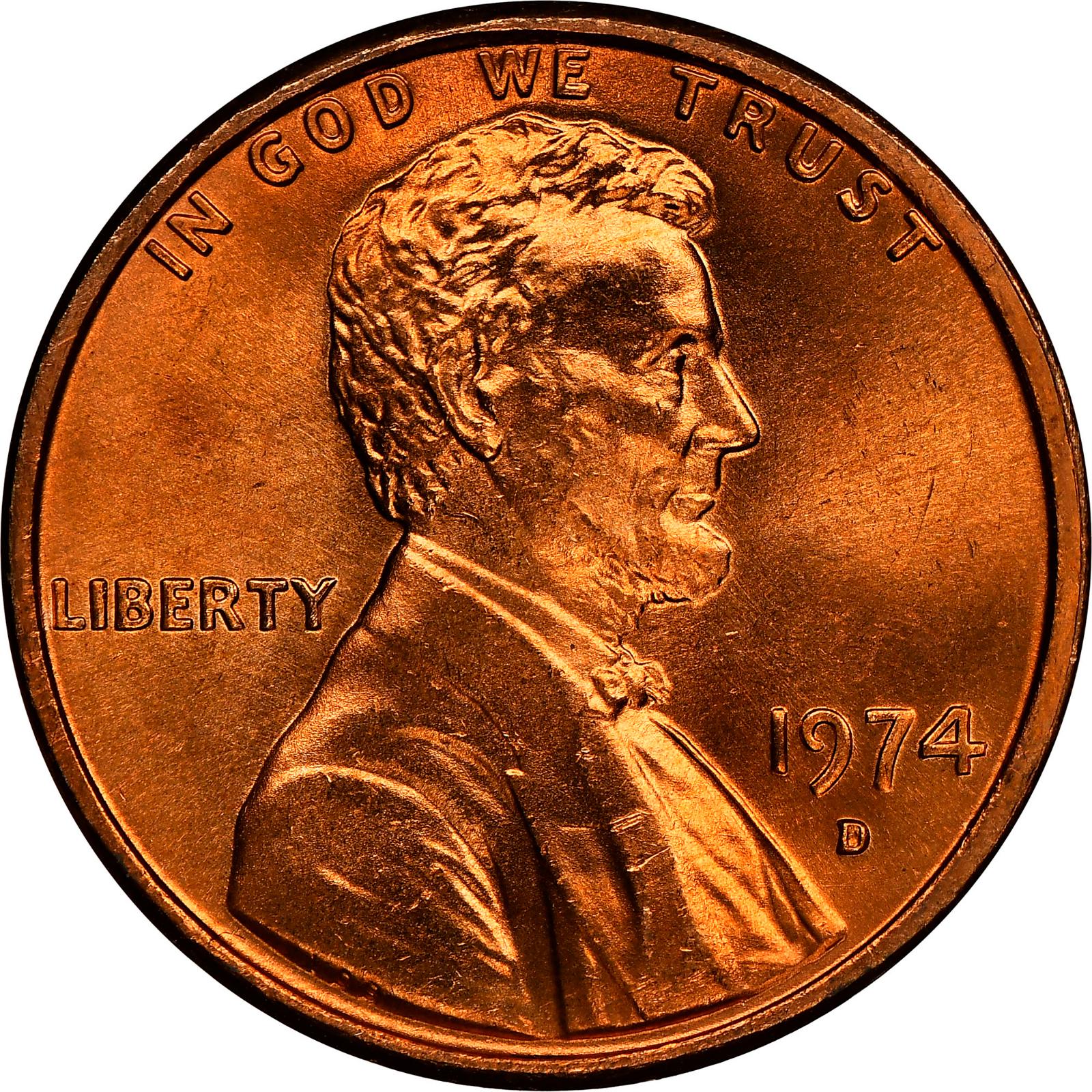 1974 D Coins Lincoln Memorial Penny