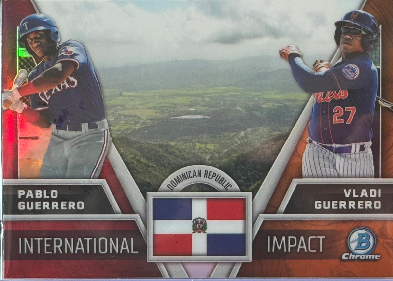 Vladi Guerrero / Pablo Guerrero #II-2 Baseball Cards 2024 Bowman Chrome International Impact