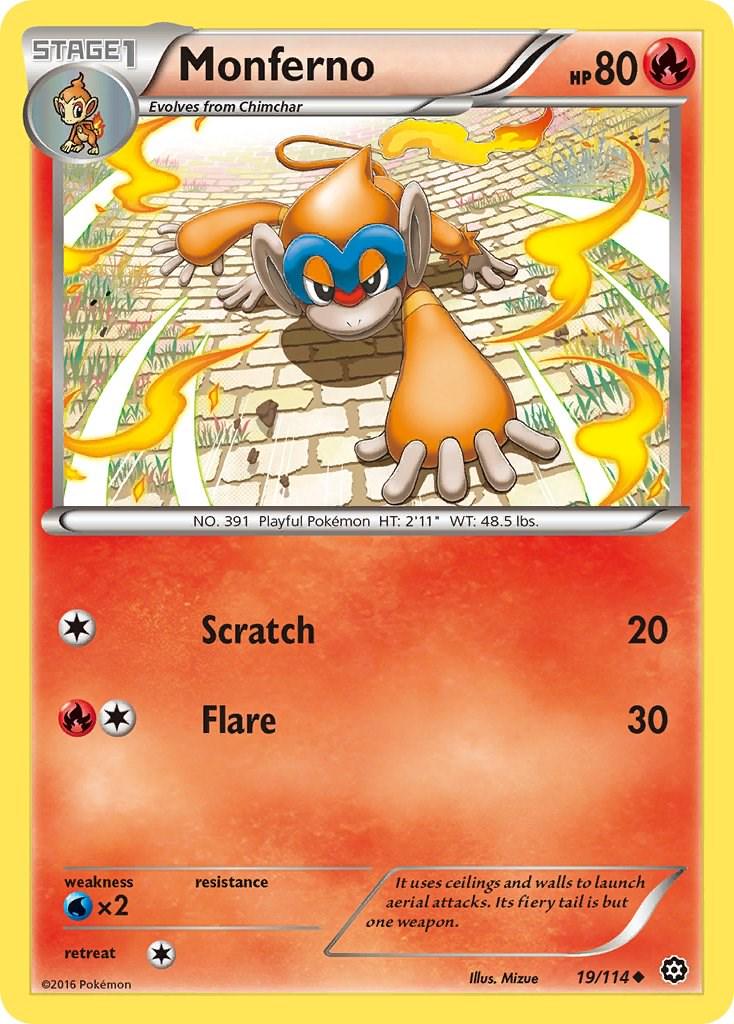 Monferno #19 Pokemon Steam Siege