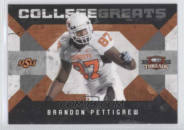 Brandon Pettigrew #2 Football Cards 2009 Panini Donruss Threads College Greats