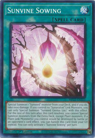 Sunvine Sowing MP22-EN223 YuGiOh 2022 Tin of the Pharaoh's Gods Mega Pack