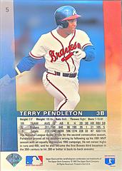 Back | Terry Pendleton Baseball Cards 1993 Upper Deck Diamond Gallery