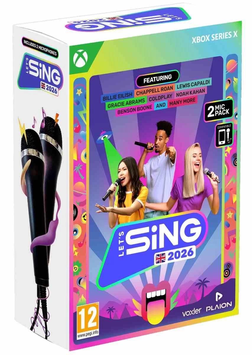 Carátula de Let's Sing 2026 Microphone Bundle para Xbox Series X (edición PAL España)