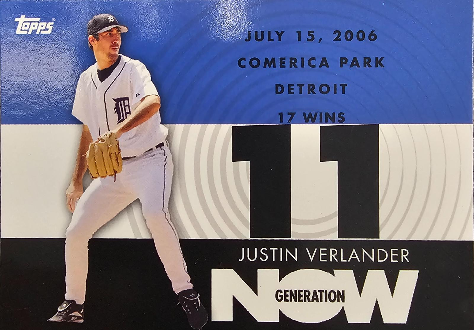 Justin Verlander #GN293 Baseball Cards 2007 Topps Generation Now
