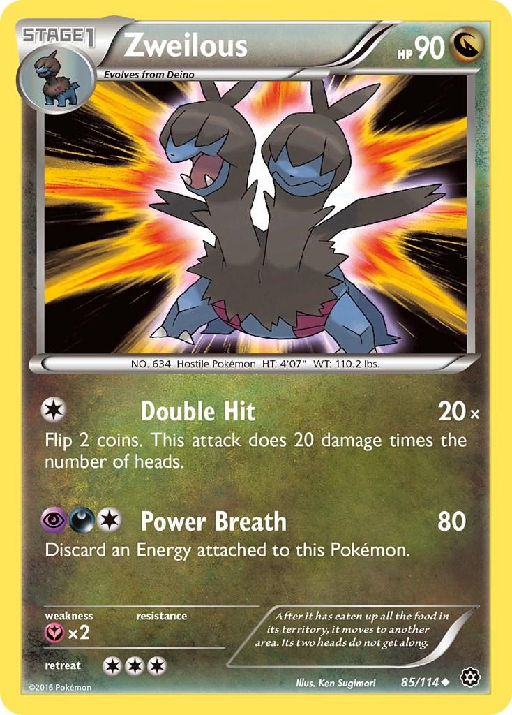 Zweilous #85 Pokemon Steam Siege