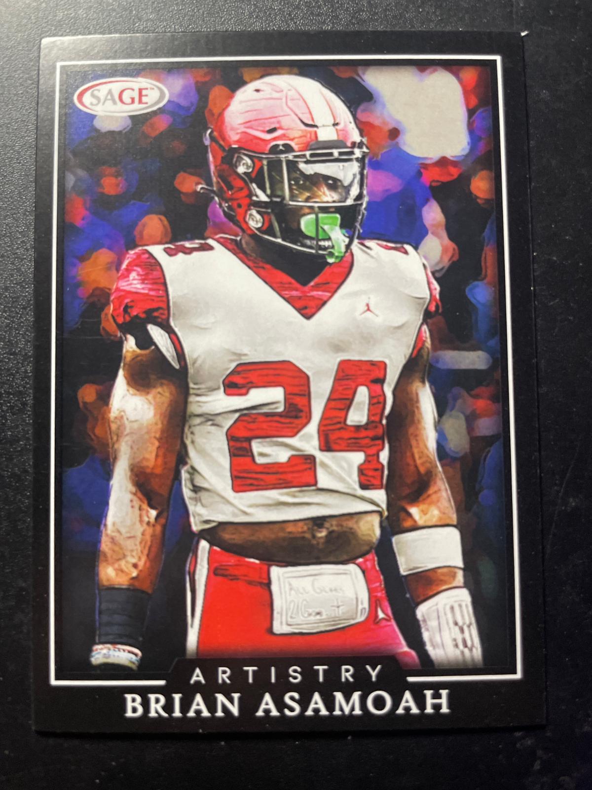 Brian Asamoh #6 Football Cards 2022 Sage Artistry