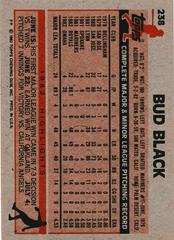 Back Of Card | Bud Black Baseball Cards 1983 Topps