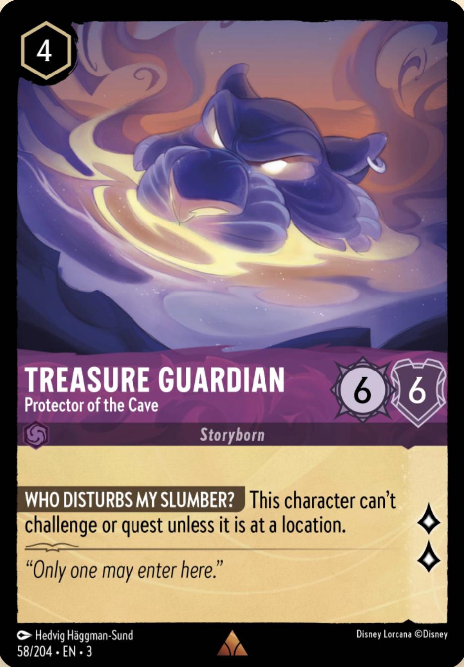 Treasure Guardian - Protector Of The Cave #58 Lorcana Into the Inklands