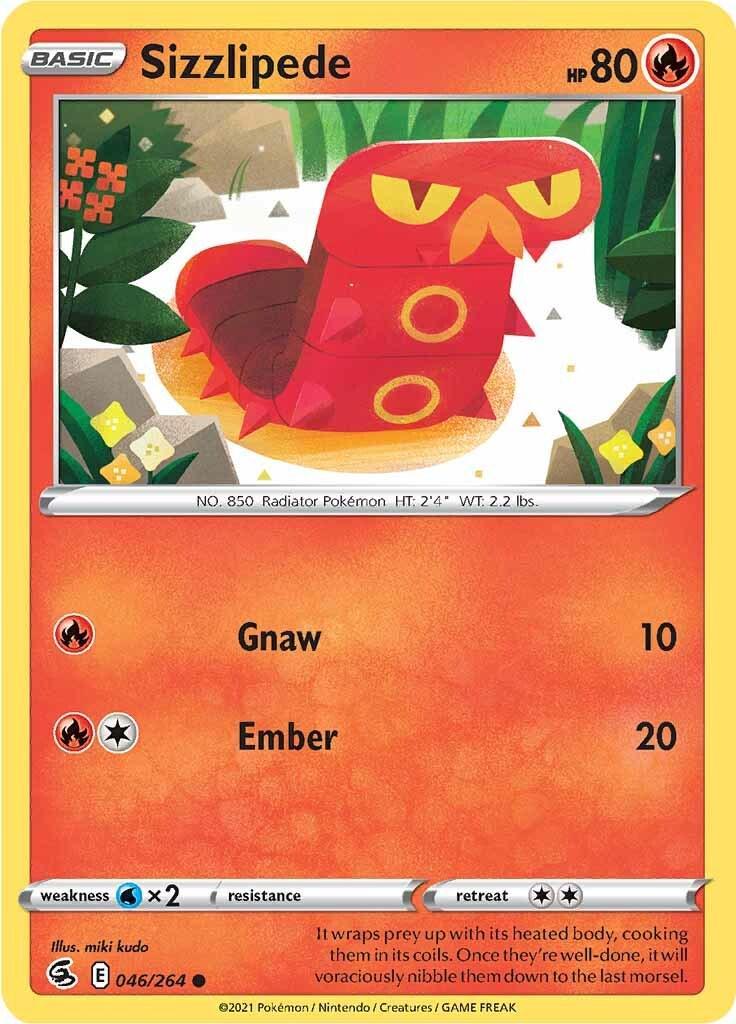 Sizzlipede #46 Pokemon Fusion Strike