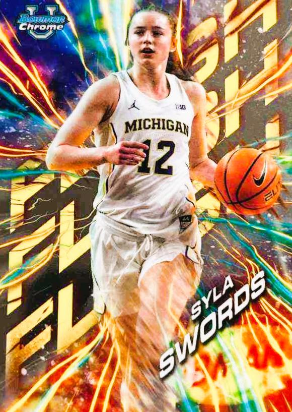 Syla Swords #FL-21 Basketball Cards 2024 Bowman Chrome University Flash