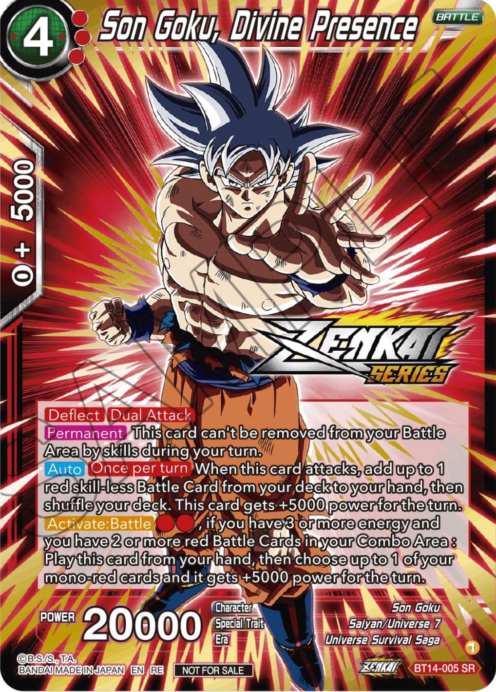 Son Goku, Divine Presence BT14-005 Dragon Ball Super Divine Multiverse Release Promos
