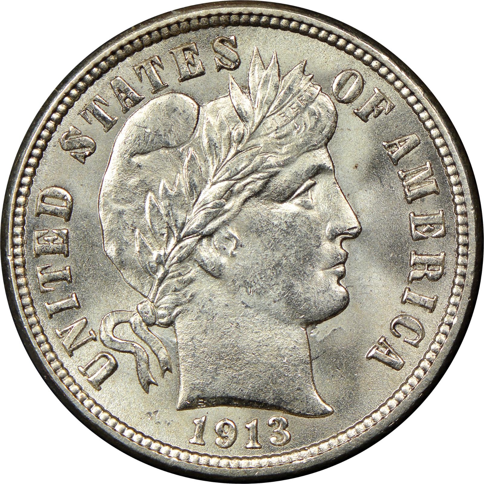 1913 Coins Barber Dime