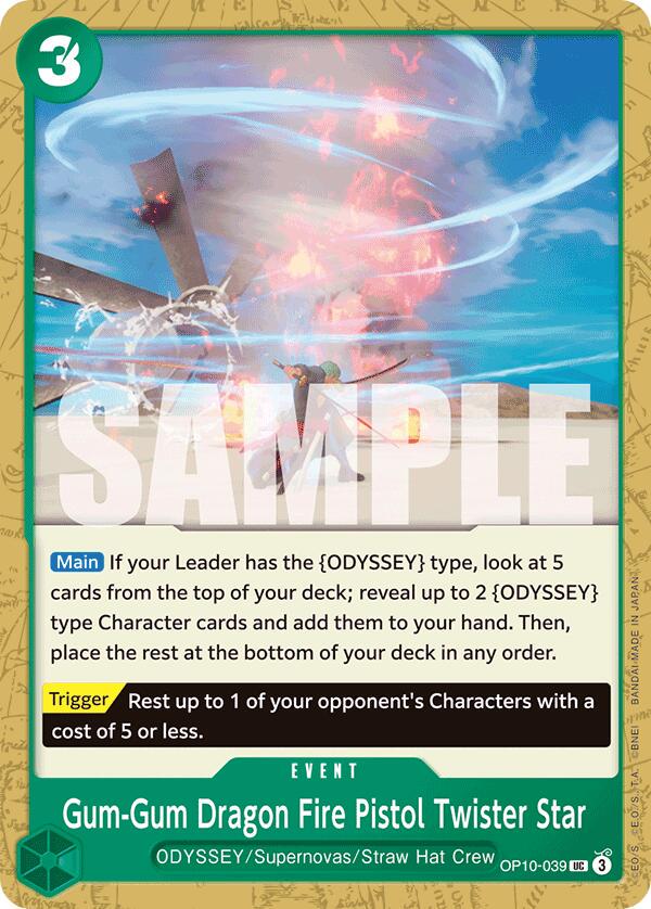 Gum-Gum Dragon Fire Pistol Twister Star OP10-039 One Piece Royal Blood