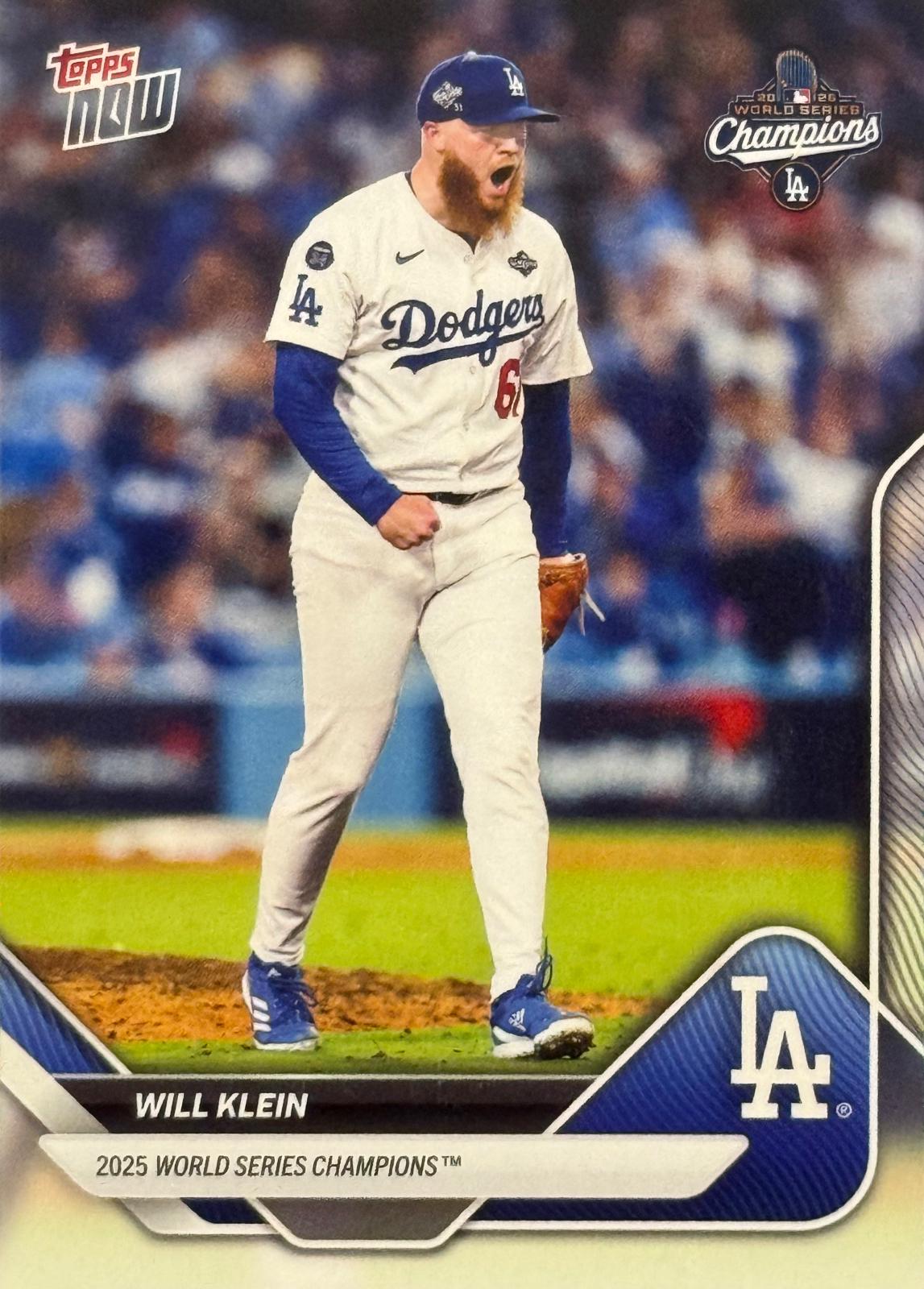 2025 Topps Now World Series Will Klein #WS-11 card
