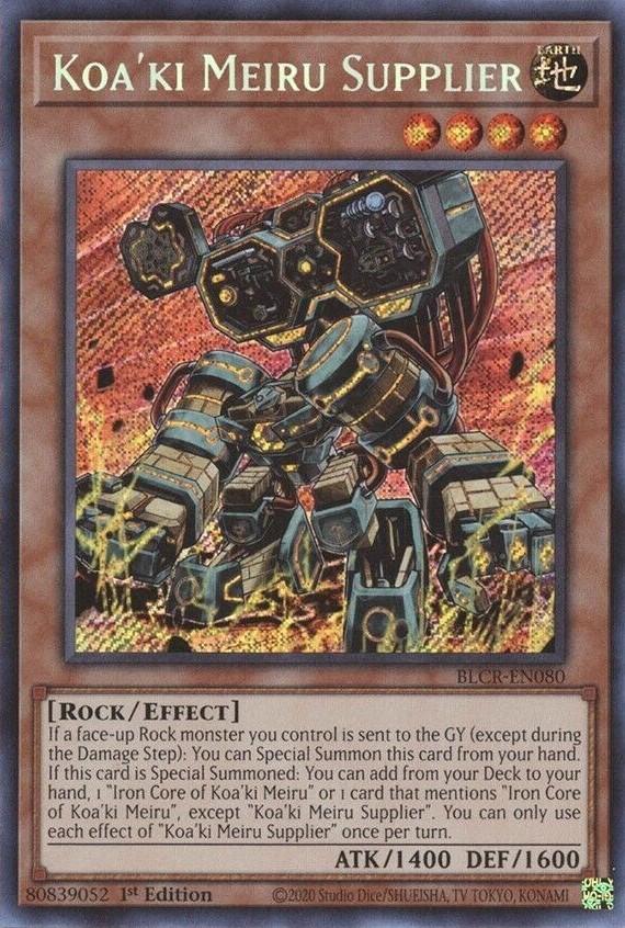 Koa'ki Meiru Supplier BLCR-EN080 YuGiOh Battles of Legend: Crystal Revenge