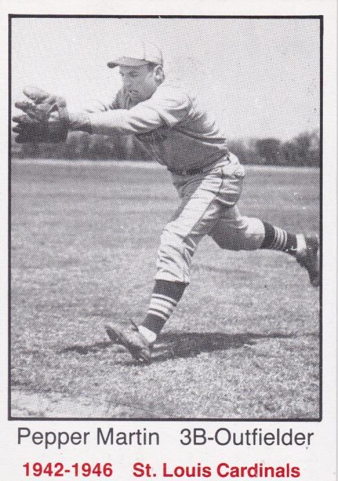 Pepper Martin #28 1983 Tcma 1942 46 St Louis Cardinals Baseball