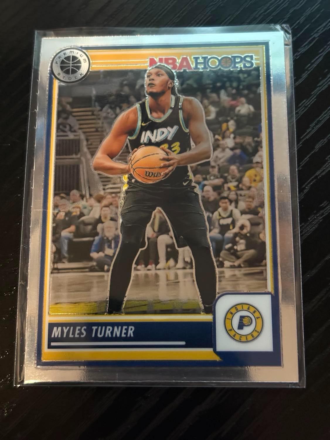 Myles Turner #183 Basketball Cards 2023 Panini Hoops Premium Stock