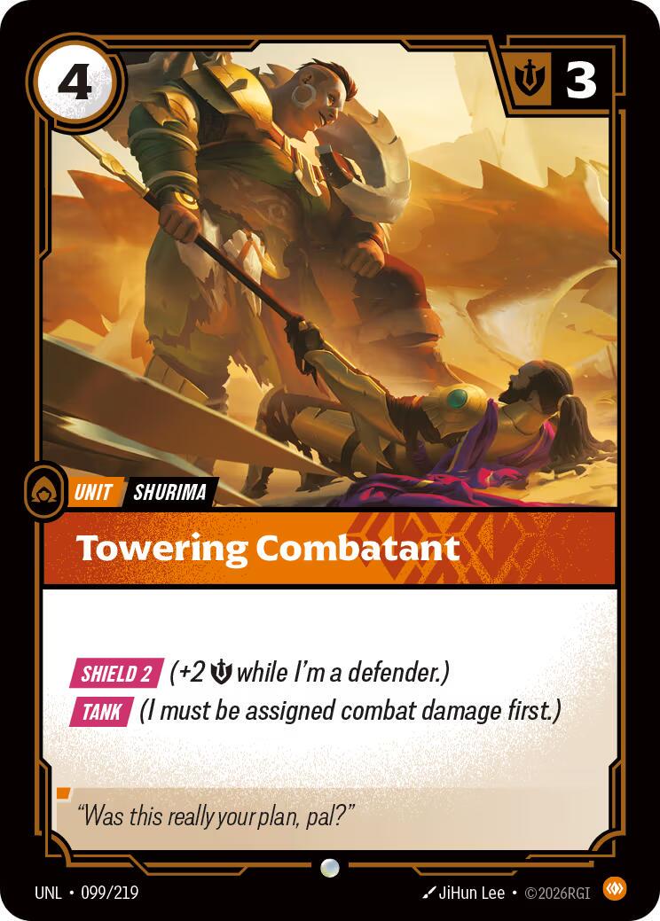 Towering Combatant front