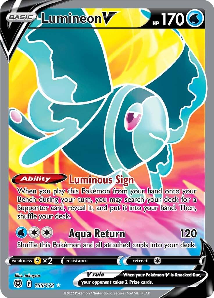 Lumineon V #155 Pokemon Brilliant Stars