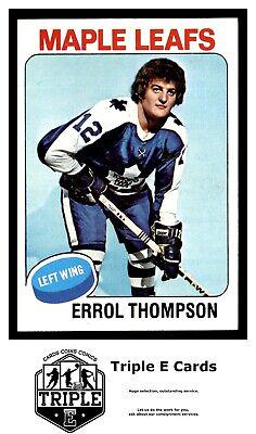 Errol Thompson #114 Hockey Cards 1975 Topps