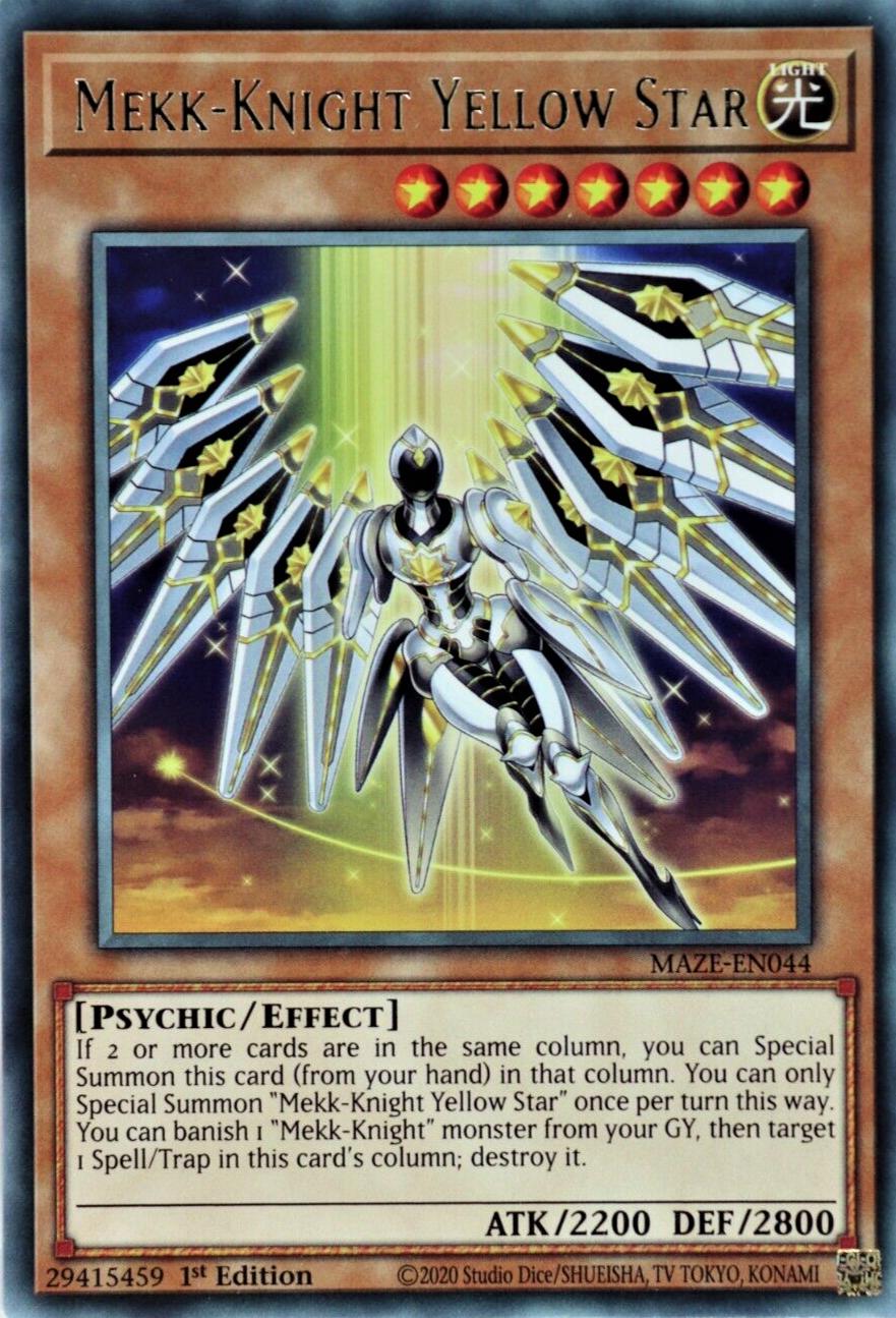 Mekk-Knight Yellow Star MAZE-EN044 YuGiOh Maze of Memories
