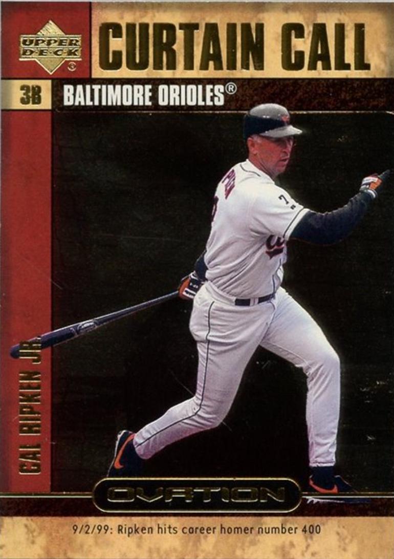 Cal Ripken Jr #CC11 Baseball Cards 2000 Upper Deck Ovation Curtain Calls