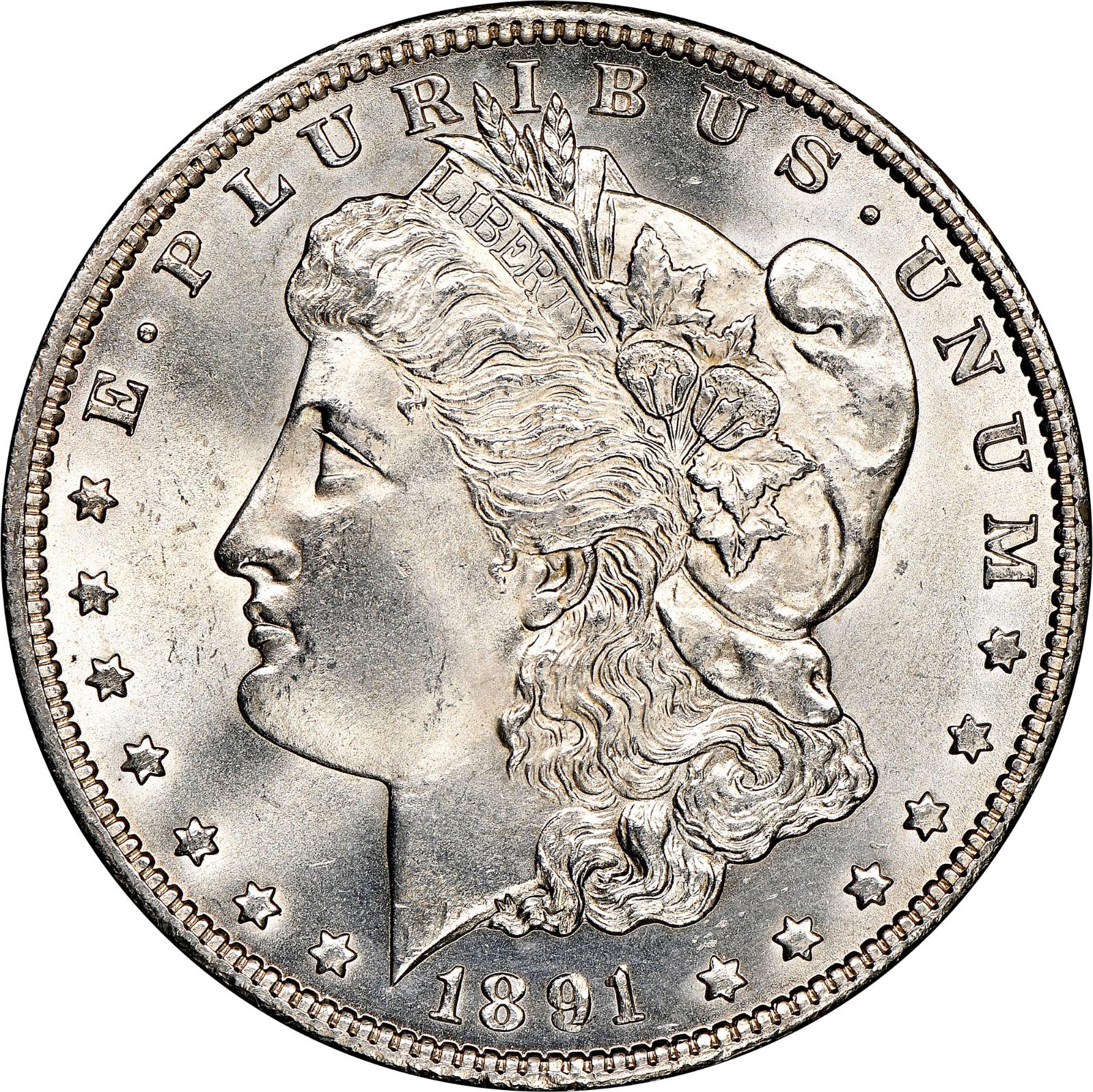 1891 Coins Morgan Dollar