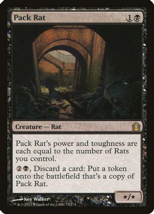 Pack Rat 1x FOIL RTR MTG Return to Ravnica Rare MINT black Pack Rat 1x FOIL RTR MTG Return to Ravnica Rare MINT black