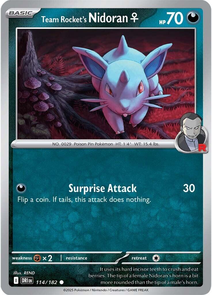 Team Rocket's Nidoran #114 Pokemon Destined Rivals