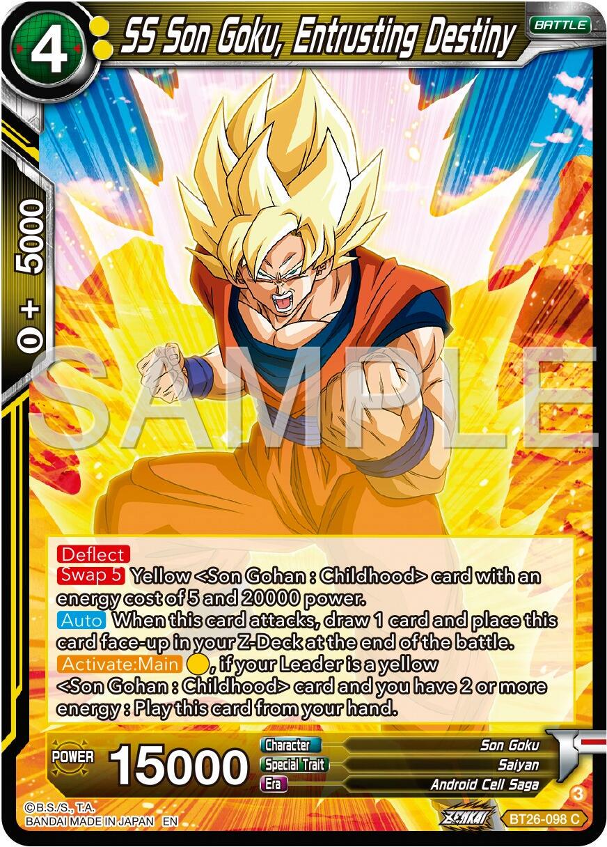 SS Son Goku, Entrusting Destiny BT26-098 Dragon Ball Super Ultimate Advent