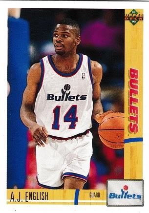 A.J. English #387 Basketball Cards 1991 Upper Deck