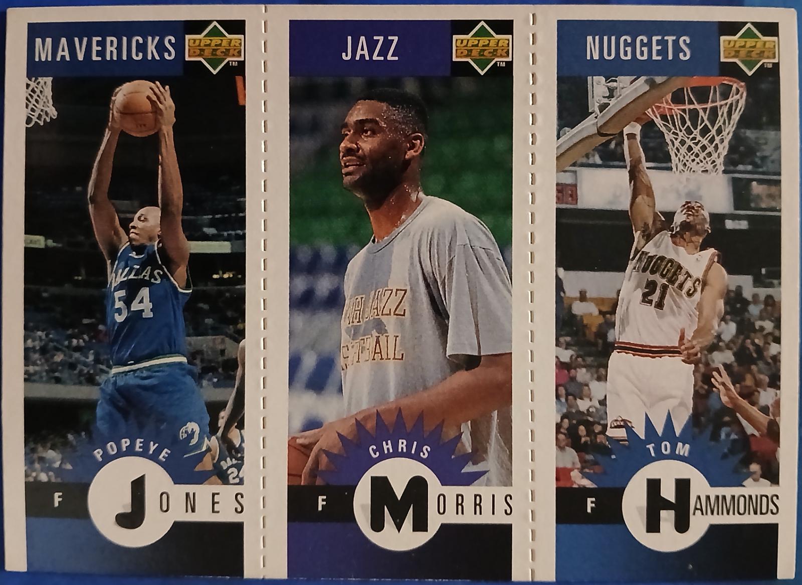 Jones, Morris, Hammonds Basketball Cards 1996 Collector's Choice Mini