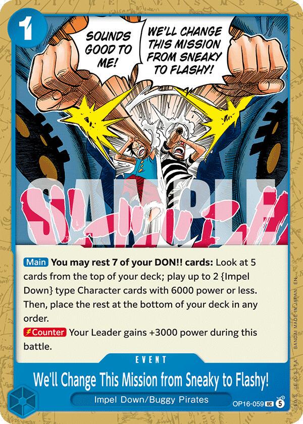 We'll Change This Mission from Sneaky to Flashy! OP16-059 Prices