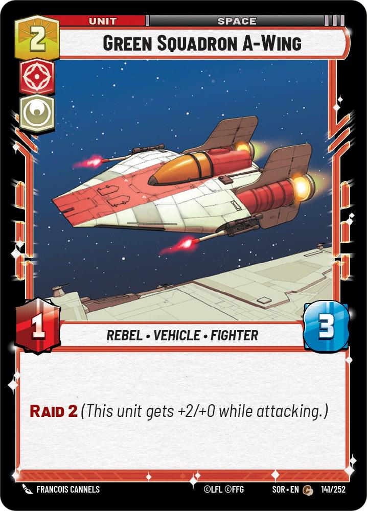 Green Squadron A-Wing #141 Star Wars Unlimited: Spark of Rebellion