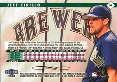 Back | Jeff Cirillo Baseball Cards 1998 Fleer Tradition