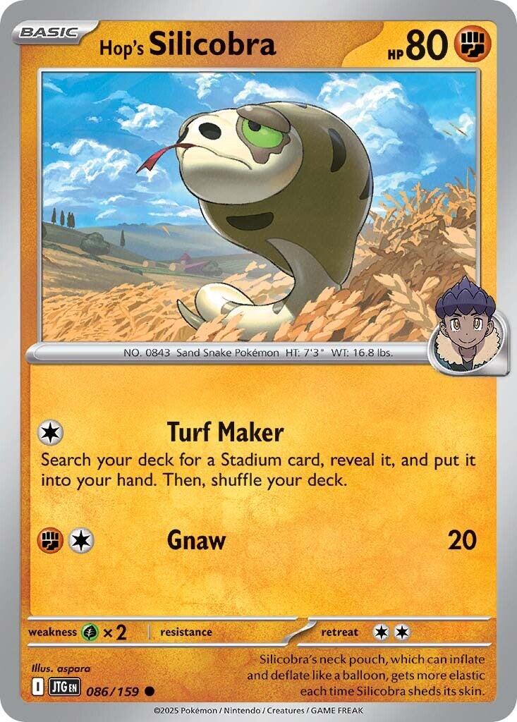 Hop's Silicobra #86 Pokemon Journey Together