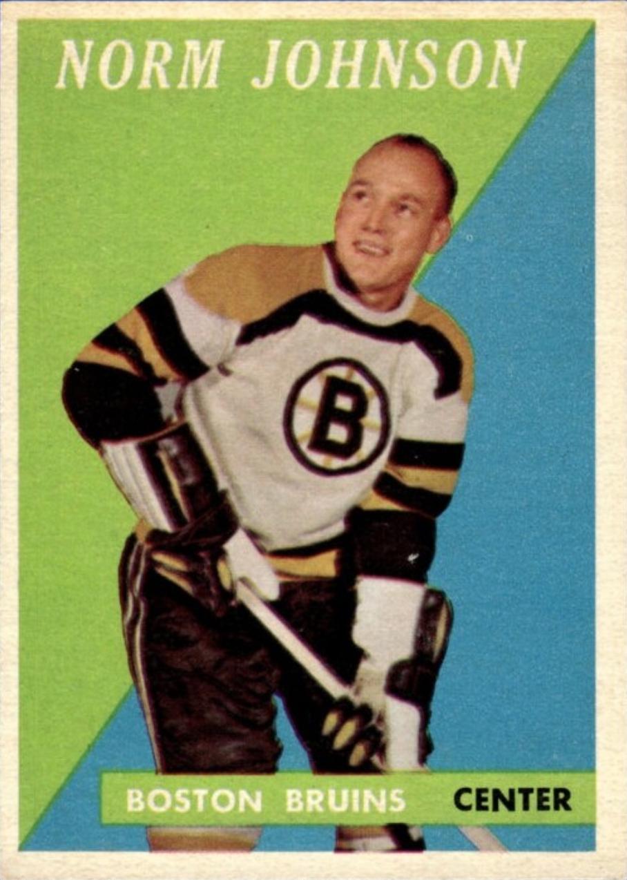 Norm Johnson #17 Hockey Cards 1958 Topps