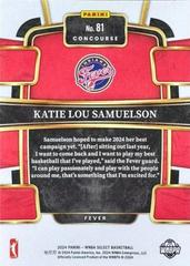 Back | Katie Lou Samuelson Basketball Cards 2024 Panini Select WNBA