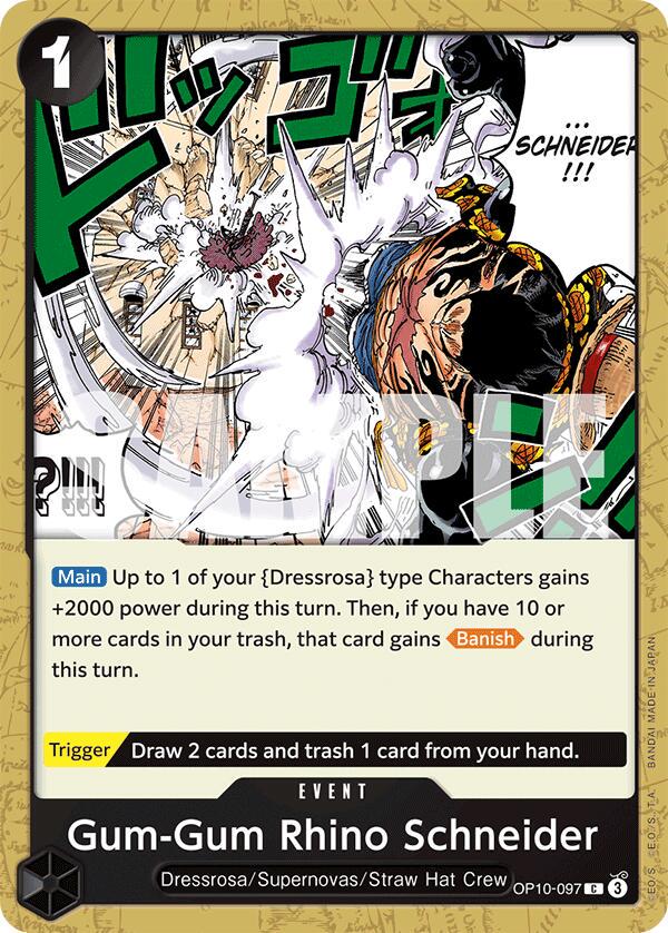 Gum-Gum Rhino Schneider OP10-097 One Piece Royal Blood