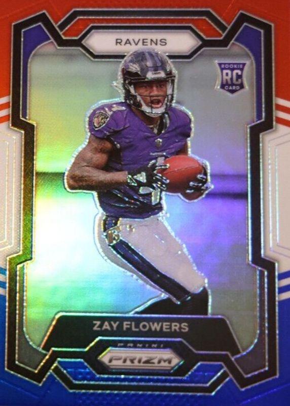 Zay Flowers [Red White Blue] #307 Prices [Rookie] | 2023 Panini